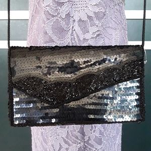 Vintage LA REGALE Black Clutch